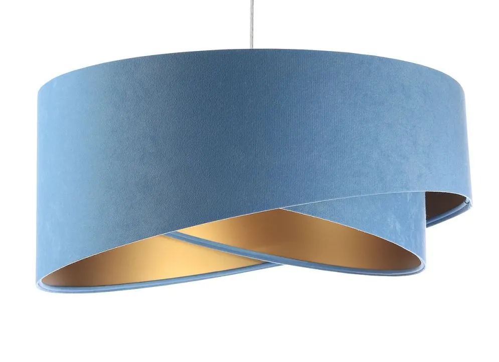 Lampa wisząca GEMSTONE błękitna/złota dwukolorowa do salonu | MIRAT. w stylu  kolekcja