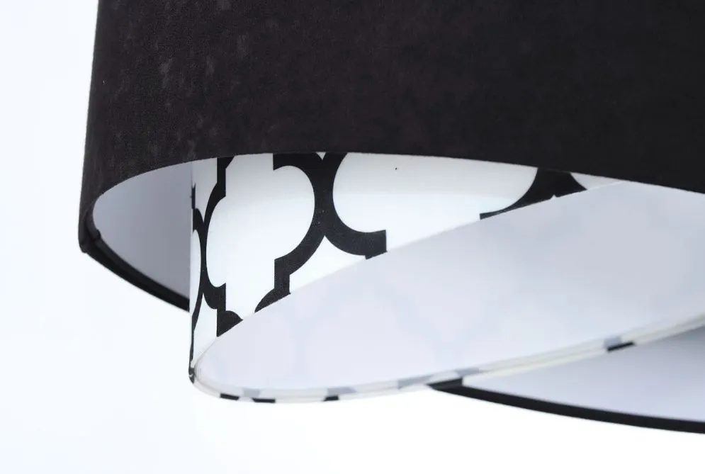 Lampa wisząca BLACK VELVET czarna/biała asymetryczna nowoczesna | MIRAT. w stylu kolekcja