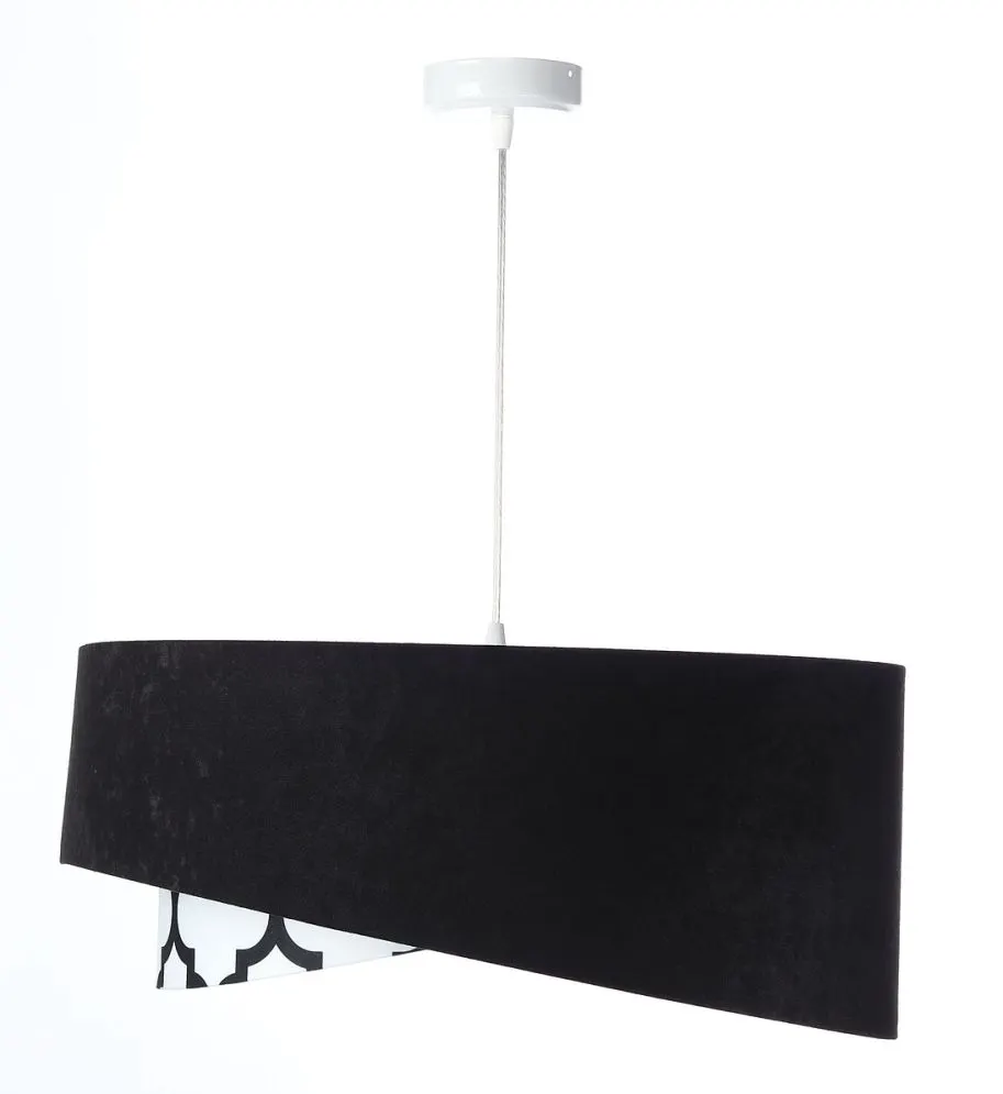 Lampa wisząca BLACK VELVET czarna/biała asymetryczna nowoczesna | MIRAT. w stylu kolekcja