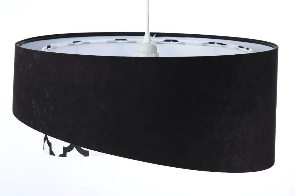 Lampa wisząca BLACK VELVET czarna/biała asymetryczna nowoczesna | MIRAT. w stylu kolekcja