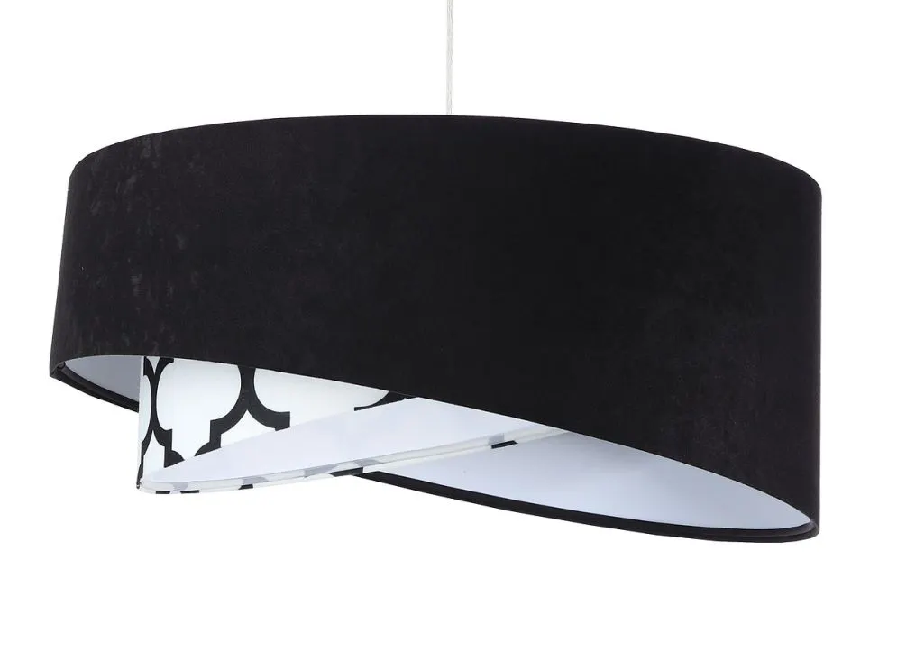 Lampa wisząca BLACK VELVET czarna/biała asymetryczna nowoczesna | MIRAT. w stylu kolekcja