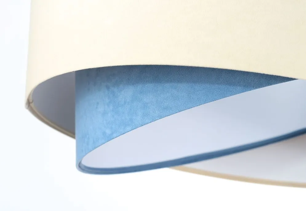 Lampa wisząca BEIGE beżowa/niebieska/biała trzykolorowa | MIRAT. w stylu  kolekcja