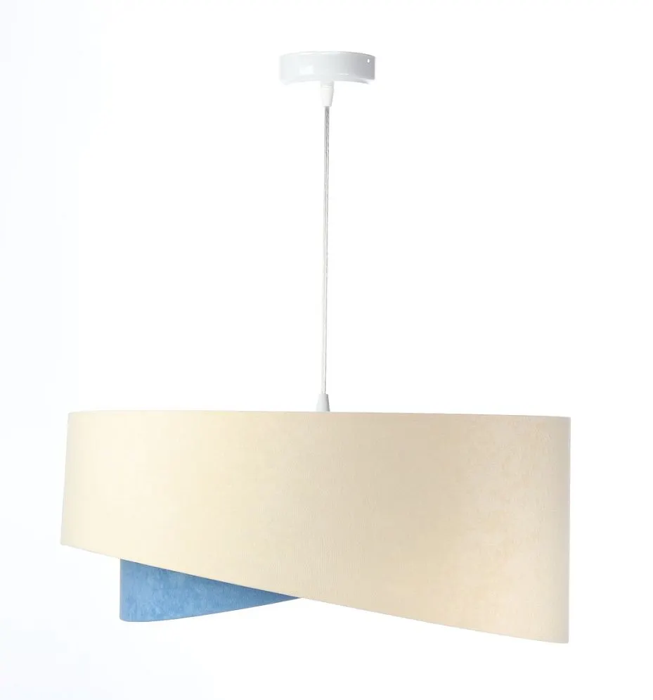 Lampa wisząca BEIGE beżowa/niebieska/biała trzykolorowa | MIRAT. w stylu  kolekcja
