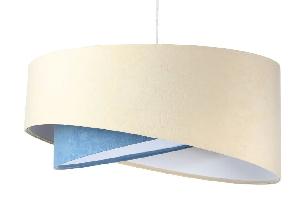 Lampa wisząca BEIGE beżowa/niebieska/biała trzykolorowa | MIRAT. w stylu  kolekcja