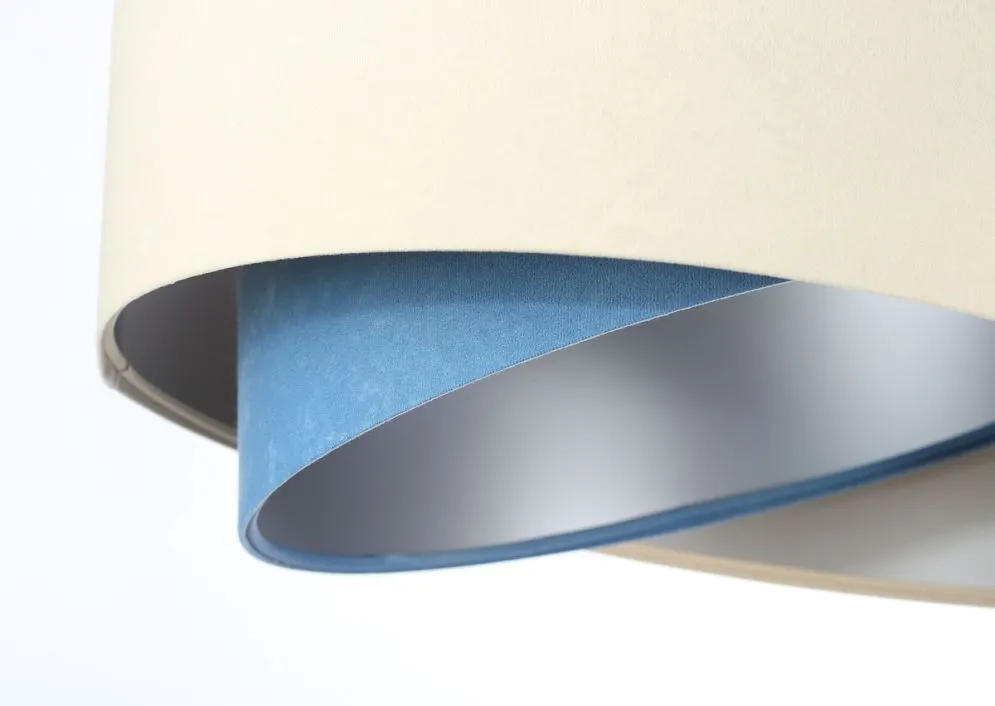 Lampa wisząca BEIGE beżowa/niebieska/srebrna asymetryczna | MIRAT. w stylu  kolekcja