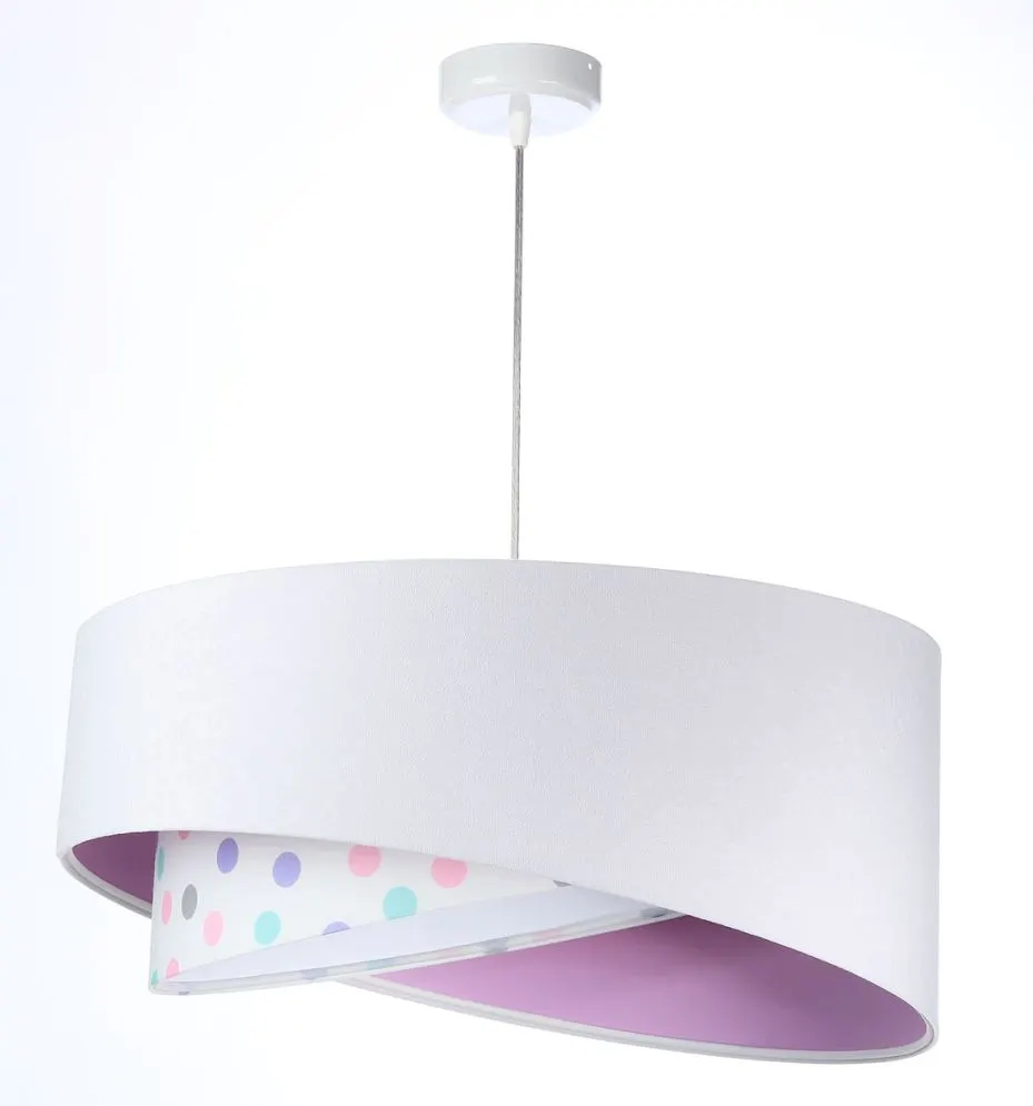 Lampa wisząca SPECK biała/fioletowa asymetryczna kolorowa | MIRAT. w stylu  kolekcja