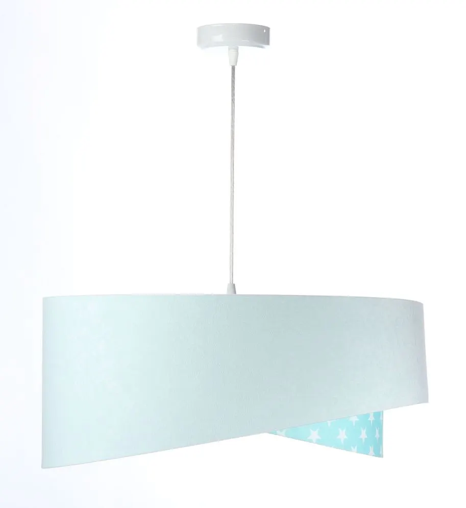 Lampa wisząca DREAMER biała/miętowa asymetryczna dwukolorowa | MIRAT. w stylu kolekcja