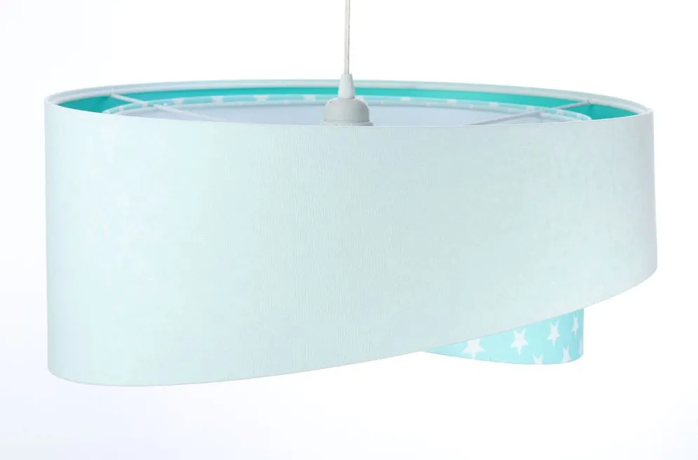 Lampa wisząca DREAMER biała/miętowa asymetryczna dwukolorowa | MIRAT. w stylu kolekcja
