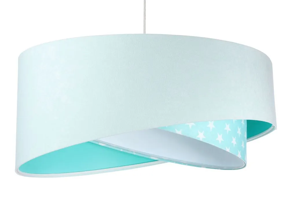 Lampa wisząca DREAMER biała/miętowa asymetryczna dwukolorowa | MIRAT. w stylu kolekcja