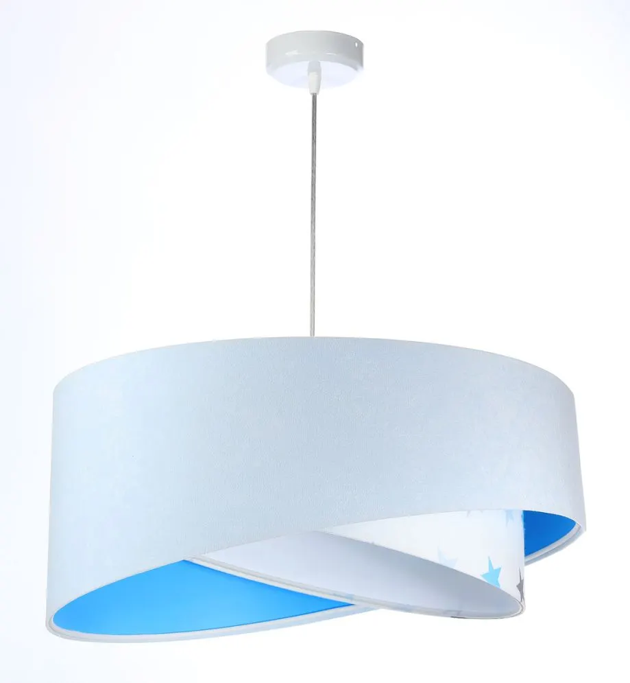 Lampa wisząca DREAMER biała/niebieska aksamitna do pokoju | MIRAT. w stylu  kolekcja