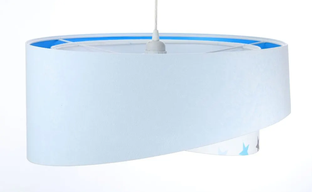 Lampa wisząca DREAMER biała/niebieska aksamitna do pokoju | MIRAT. w stylu  kolekcja
