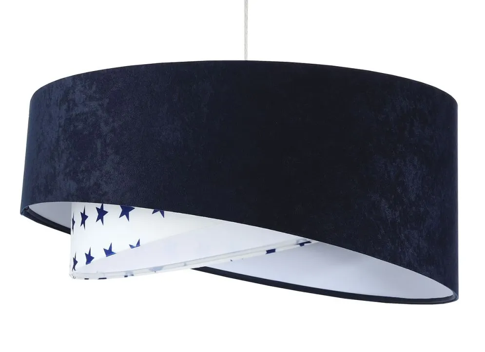 Lampa wisząca DREAMER granatowa asymetryczna w gwiazdki | MIRAT. w stylu kolekcja