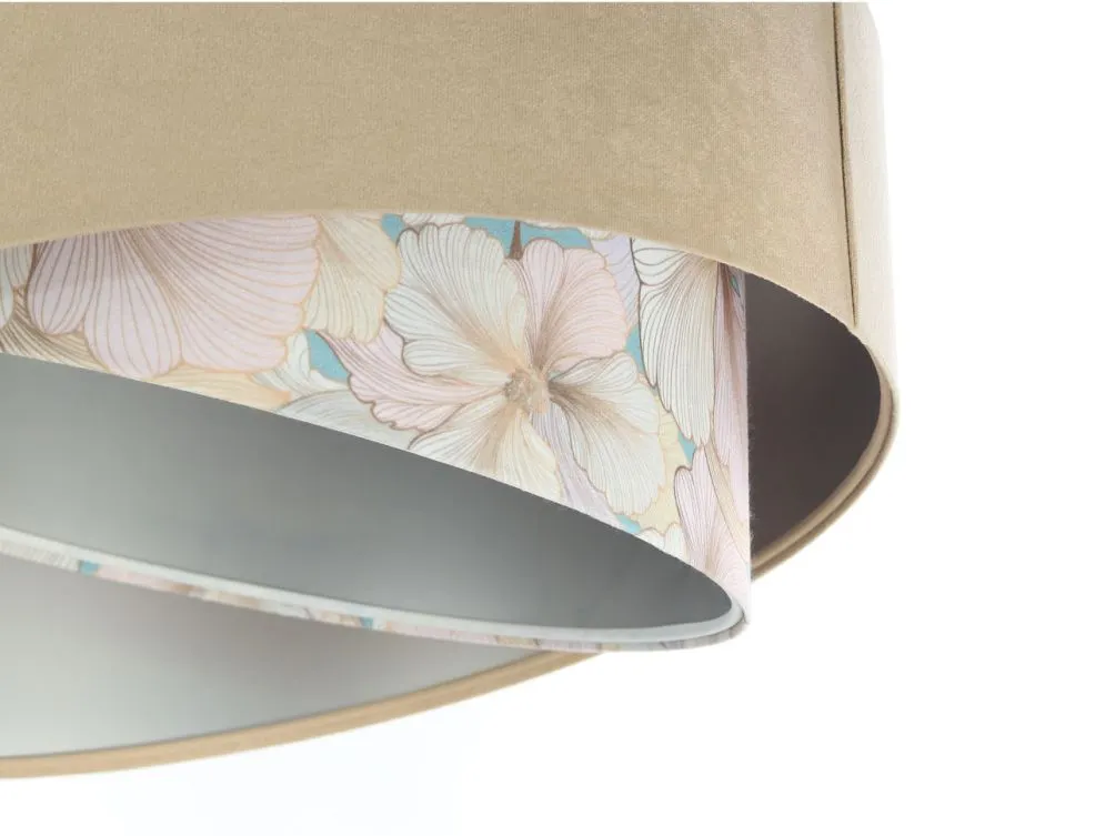 Lampa wisząca SAND FLOWER 2 beżowa/srebrna asymetryczna polska | MIRAT. w stylu kolekcja