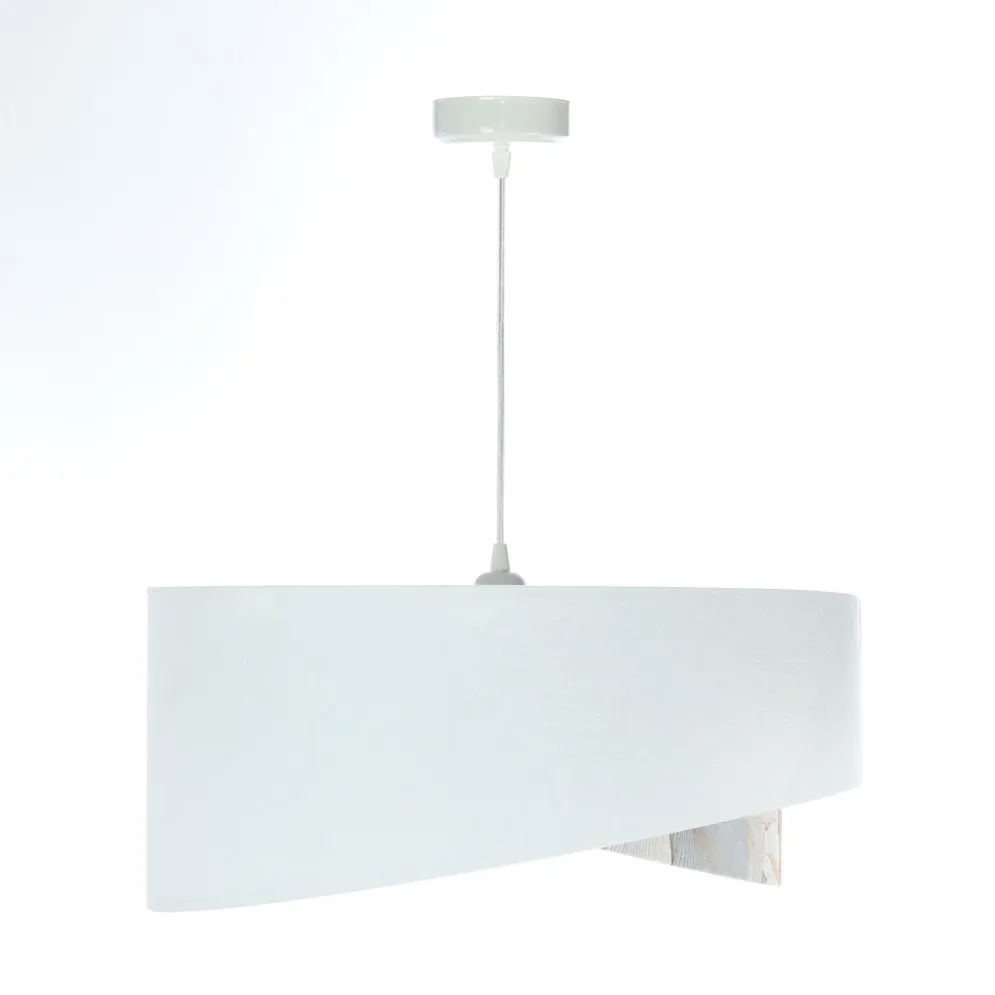 Lampa wisząca WHITE FLOWER biała aksamitna nowoczesna | MIRAT. w stylu kolekcja
