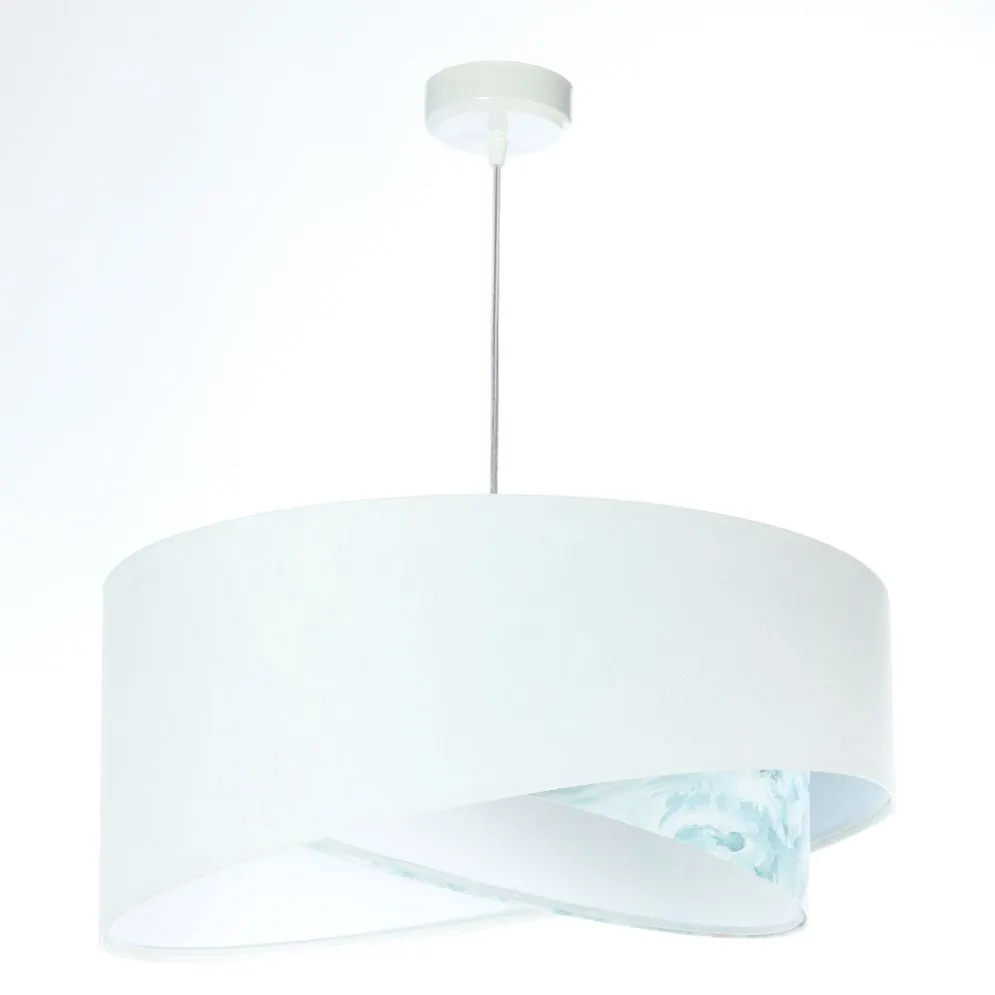 Lampa wisząca WHITE SEA biała nowoczesna welurowa | MIRAT. w stylu kolekcja
