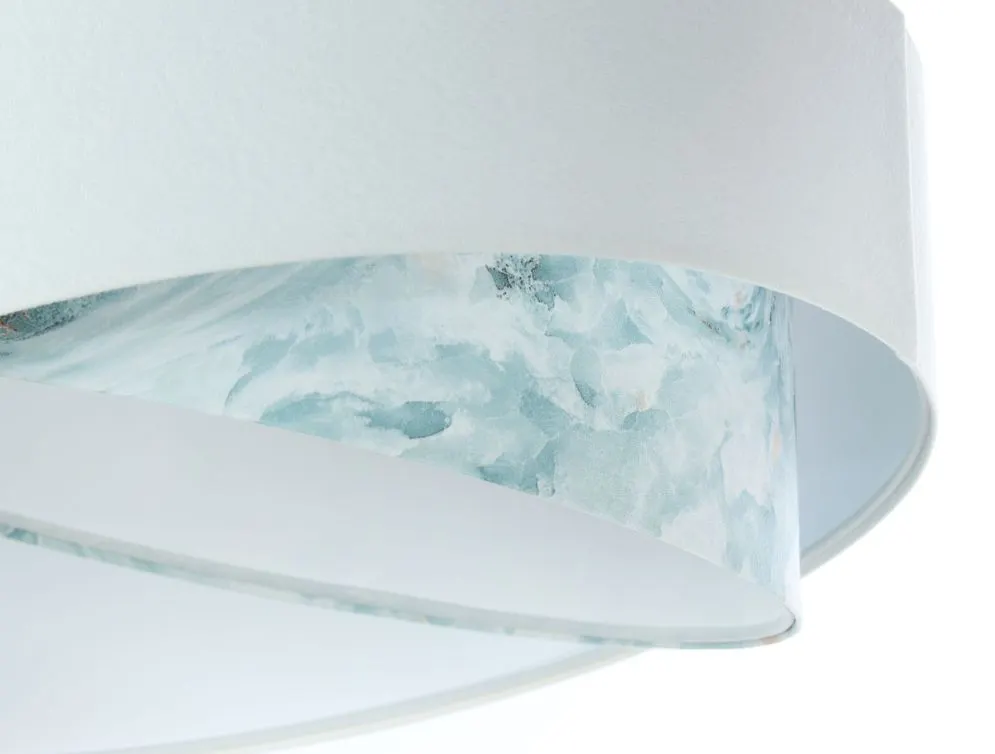 Lampa wisząca WHITE SEA biała nowoczesna welurowa | MIRAT. w stylu kolekcja