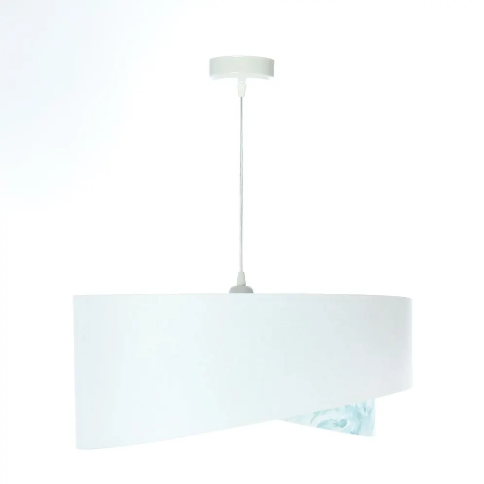 Lampa wisząca WHITE SEA biała nowoczesna welurowa | MIRAT. w stylu kolekcja