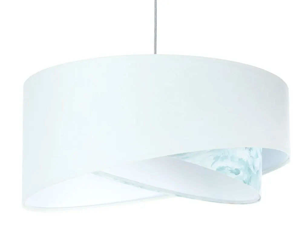 Lampa wisząca WHITE SEA biała nowoczesna welurowa | MIRAT. w stylu kolekcja