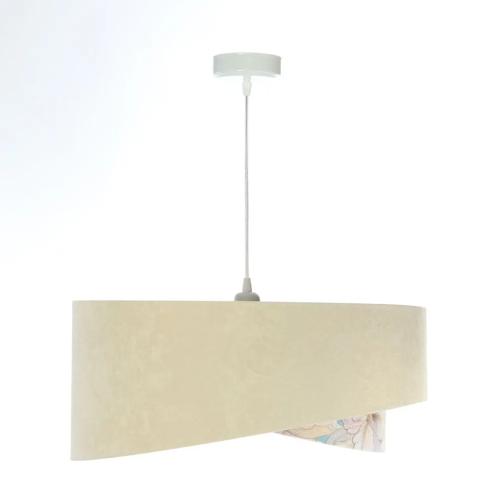 Lampa wisząca SAND FLOWER 2 beżowa/złota welurowa do jadalni | MIRAT. w stylu  kolekcja