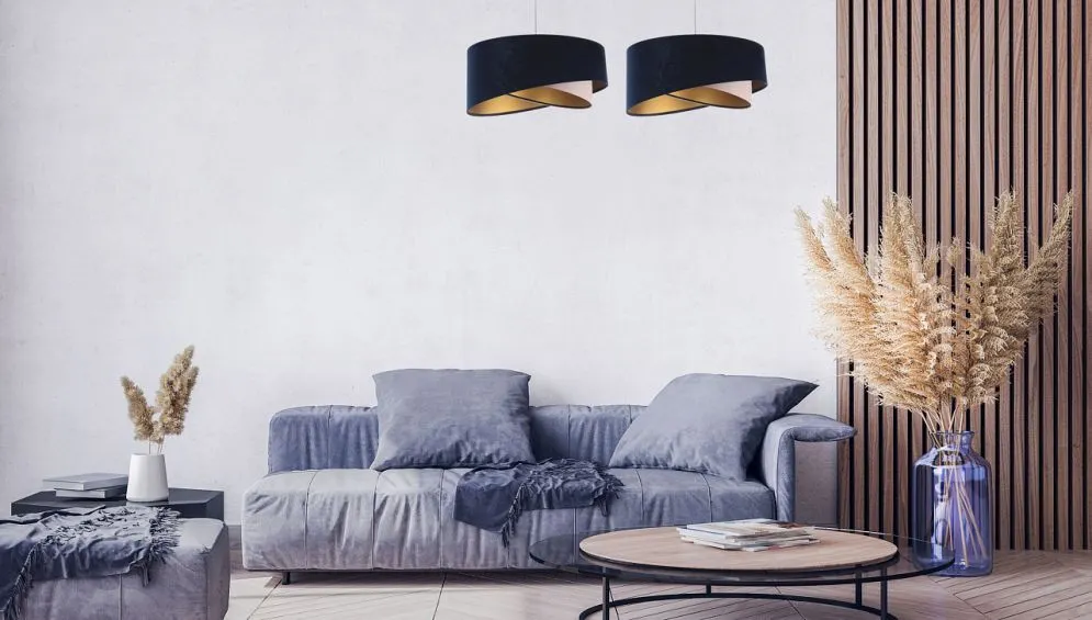 Lampa wisząca SAPPHIRE granatowa/złota w stylu glamour | MIRAT. w stylu  kolekcja