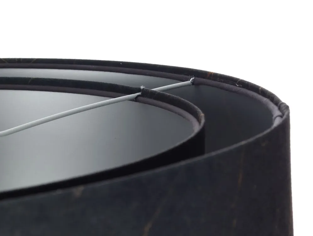 Lampa wisząca BLACK MARBLE czarna/srebrna asymetryczna aksamitna | MIRAT. w stylu  kolekcja
