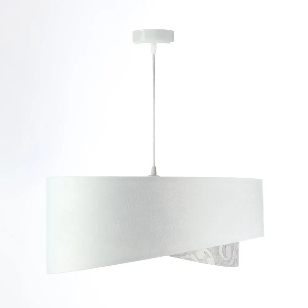 Lampa wisząca ALBIT biała/srebrna nowoczesna asymetryczna | MIRAT. w stylu  kolekcja