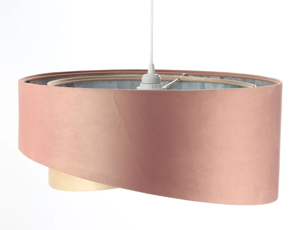 Lampa wisząca ROSE GOLD różowa/beżowa trzykolorowa asymetryczna | MIRAT. w stylu  kolekcja