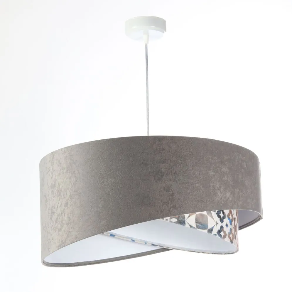 Lampa wisząca ASHES szara/biała nowoczesna trzykolorowa | MIRAT. w stylu  kolekcja