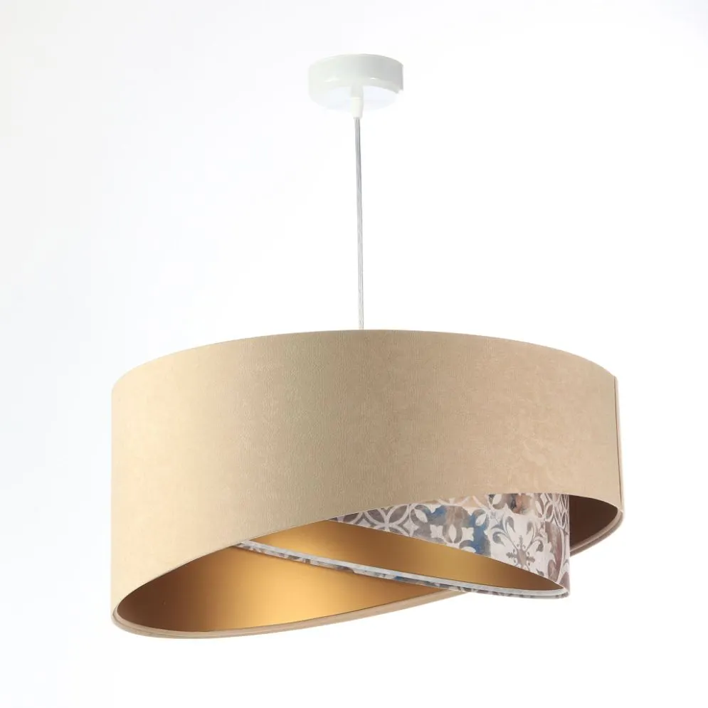 Lampa wisząca SANDERLING beżowa/złota asymetryczna nowoczesna | MIRAT. w stylu  kolekcja