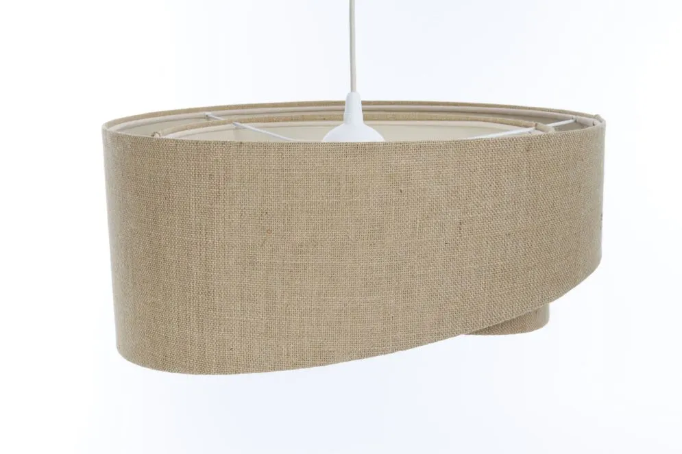 Lampa wisząca BOHO-CHIC JUTA 50 cm naturalna/beżowa asymetryczna I sklep meblowy MIRAT.