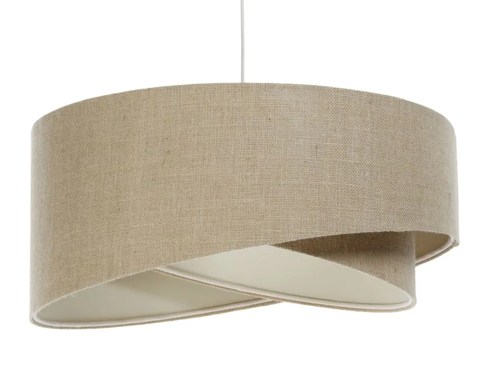Lampa wisząca BOHO-CHIC JUTA 50 cm naturalna/beżowa asymetryczna I sklep meblowy MIRAT.