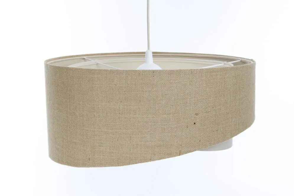 Okrągła lampa wisząca BOHO-CHIC JUTA 50 cm naturalna/szara I sklep meblowy MIRAT.