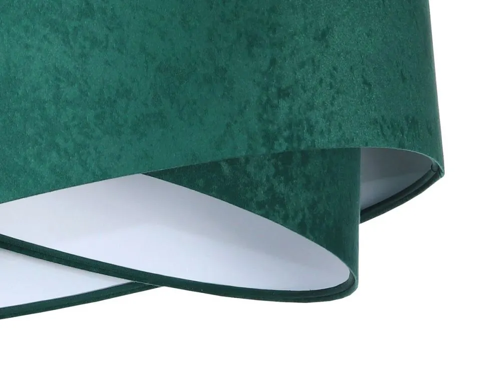 Lampa wisząca GEMSTONE zielona/biała asymetryczna welurowa | MIRAT. w stylu  kolekcja