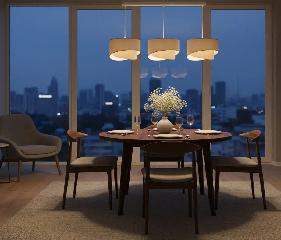 Lampa wisząca na listwie BOHO-CHIC JUTA L3 kremowa/beżowa I sklep meblowy MIRAT.