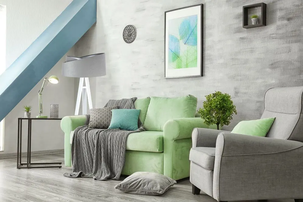Lampa stojąca GEMSTONE szara/srebrna/biała polskiej produkcji | MIRAT.