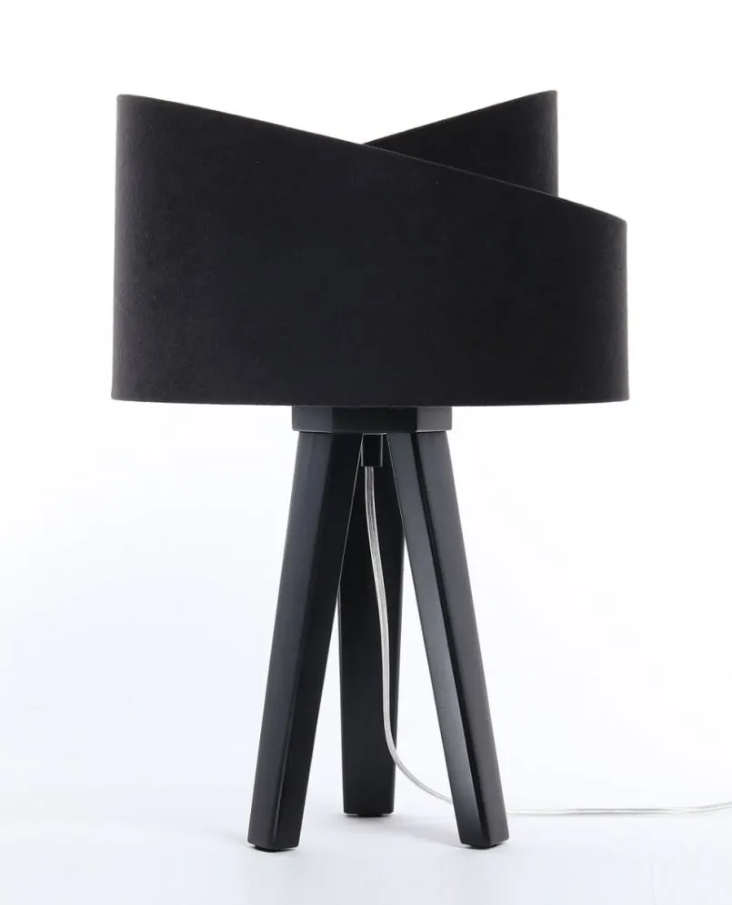 Lampa stołowa GEMSTONE czarna/złota/czarna asymetryczna mała | MIRAT.