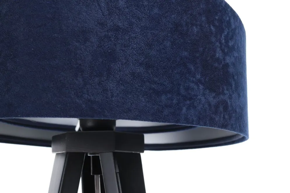 Lampa stołowa GEMSTONE granatowa/srebrna/czarna nowoczesna | MIRAT.