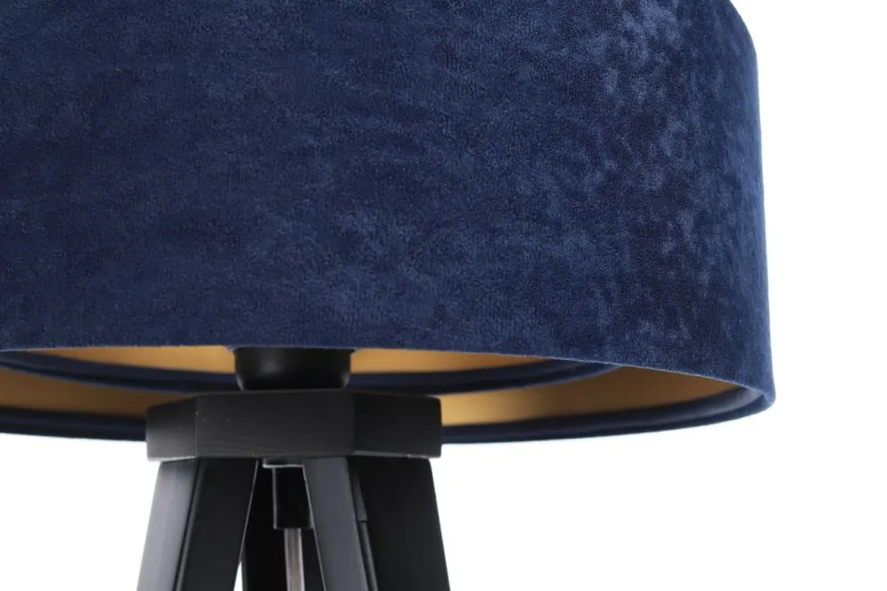 Lampa stołowa GEMSTONE granatowa/złota/czarna nowoczesna | MIRAT.