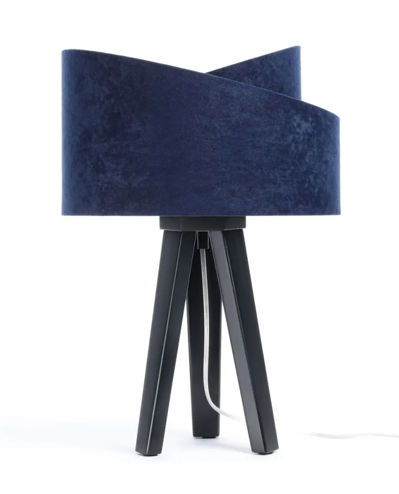 Lampa stołowa GEMSTONE granatowa/złota/czarna nowoczesna | MIRAT.