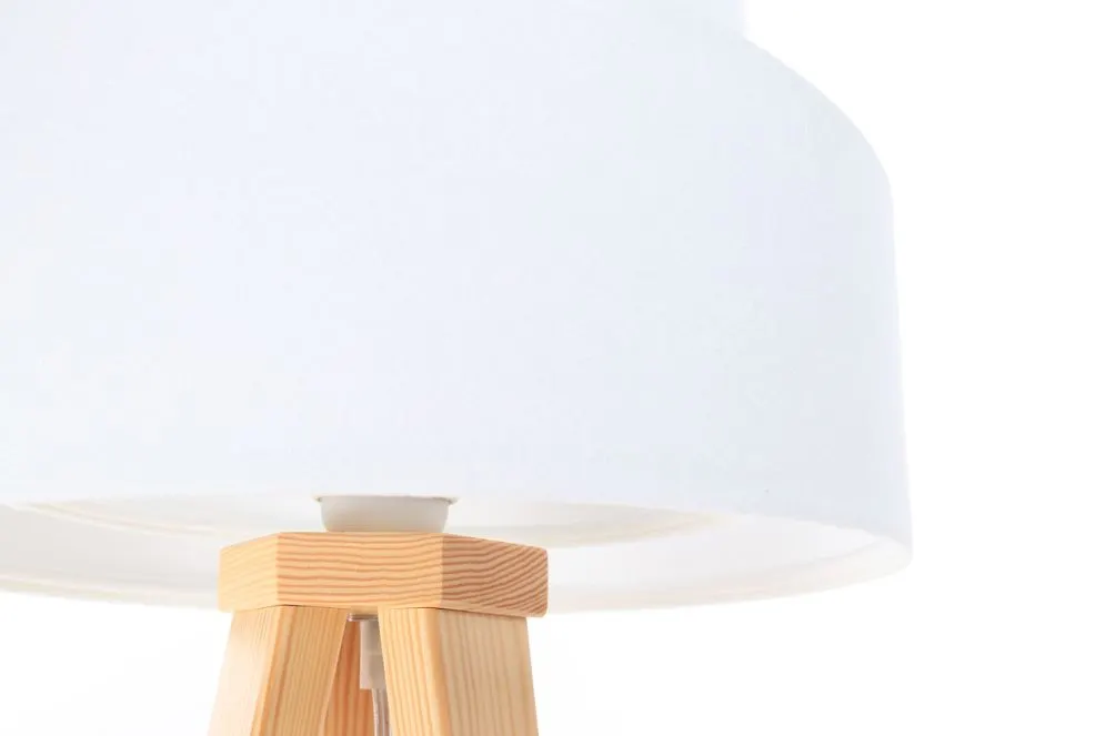 Lampa stołowa GEMSTONE biała/sosna asymetryczna | MIRAT.