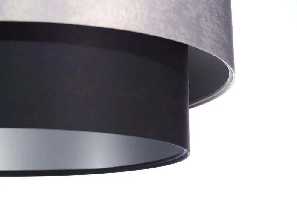 Lampa wisząca DOUBLE 50 czarna/szara symetryczna nad stół | MIRAT. w stylu kolekcja