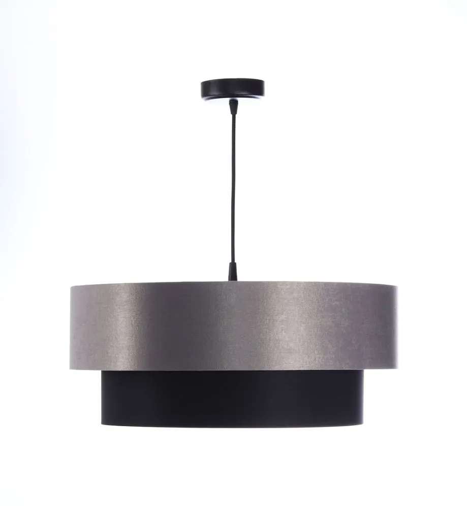 Lampa wisząca DOUBLE 50 czarna/szara symetryczna nad stół | MIRAT. w stylu kolekcja