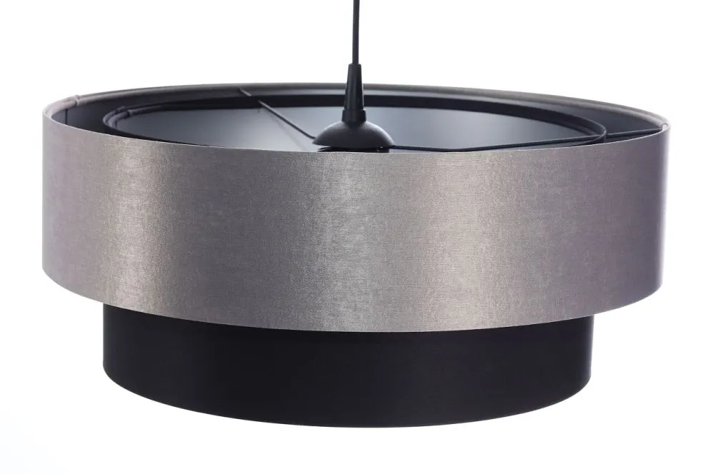 Lampa wisząca DOUBLE 60 czarna/szara elegancka polskiej produkcji | MIRAT. w stylu  kolekcja
