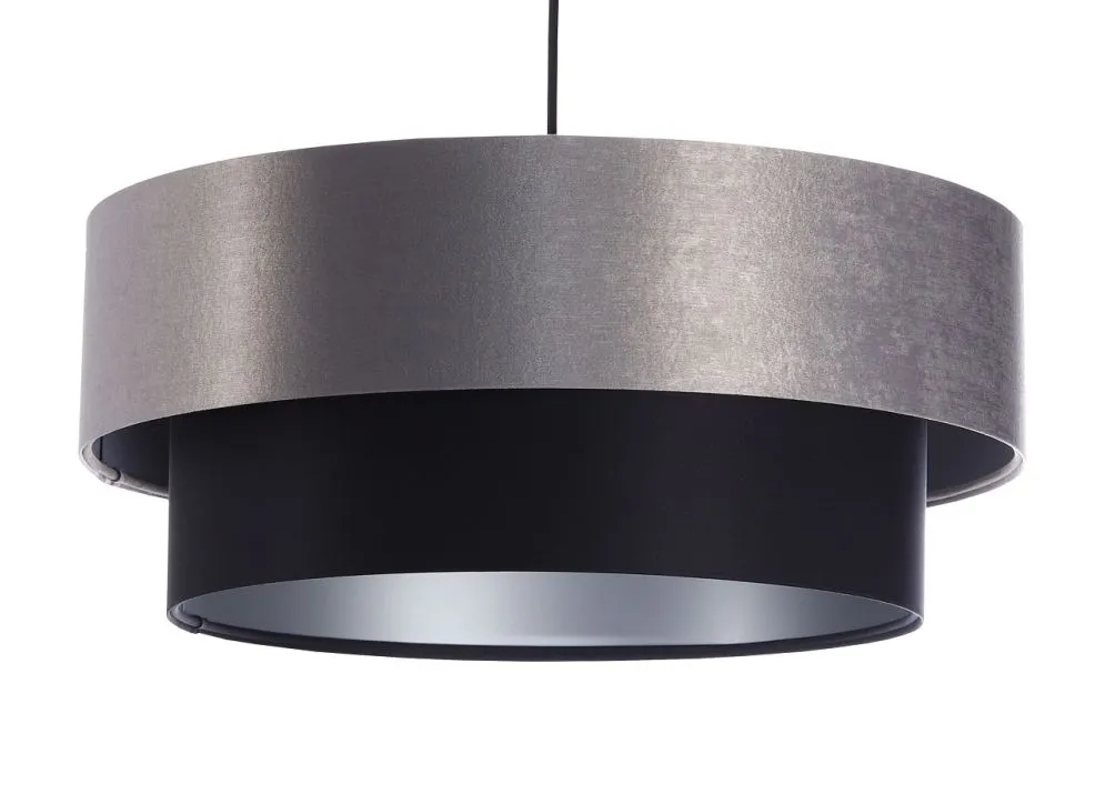 Lampa wisząca DOUBLE 60 czarna/szara elegancka polskiej produkcji | MIRAT. w stylu  kolekcja