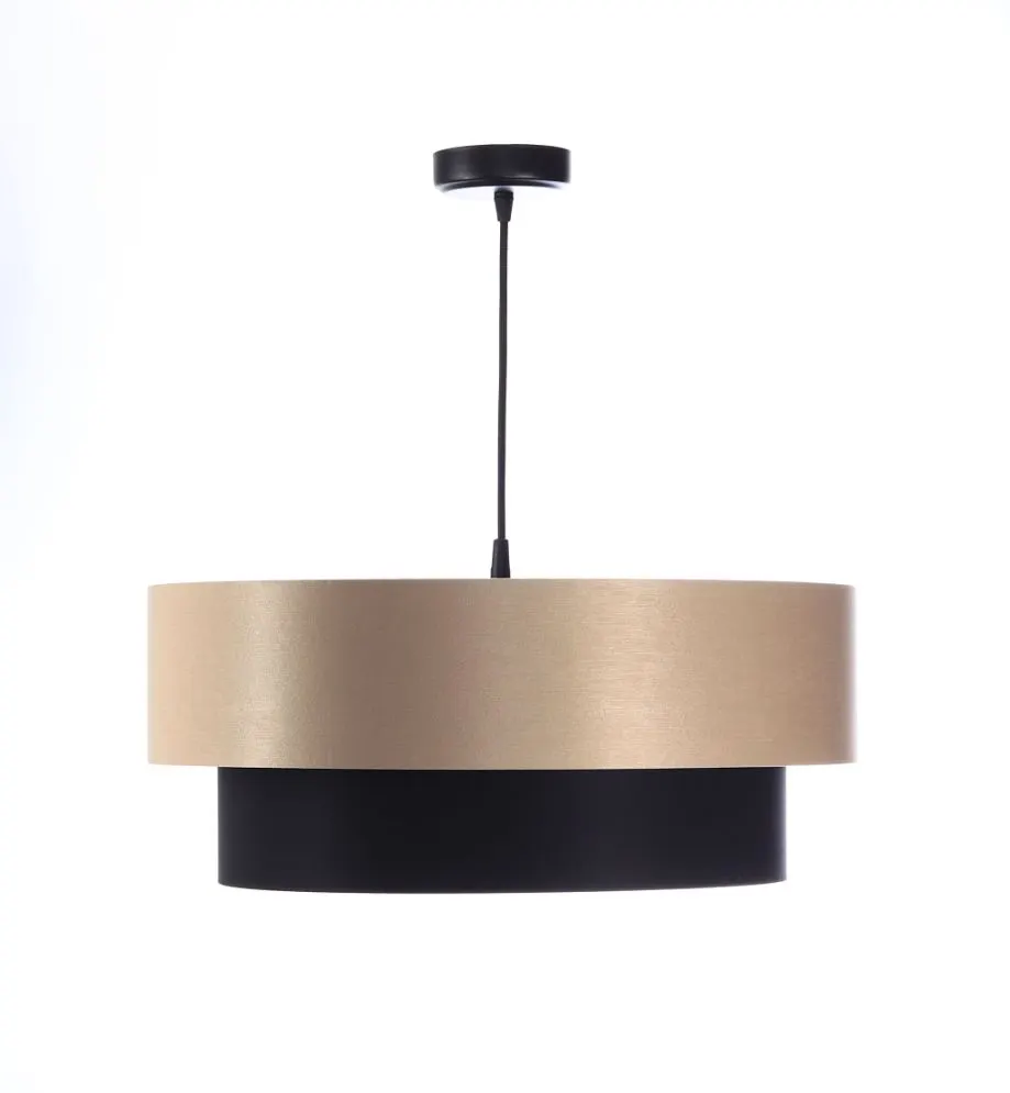 Lampa wisząca DOUBLE 50 czarna/kremowa nowoczesna na 1 żarówkę | MIRAT. w stylu  kolekcja