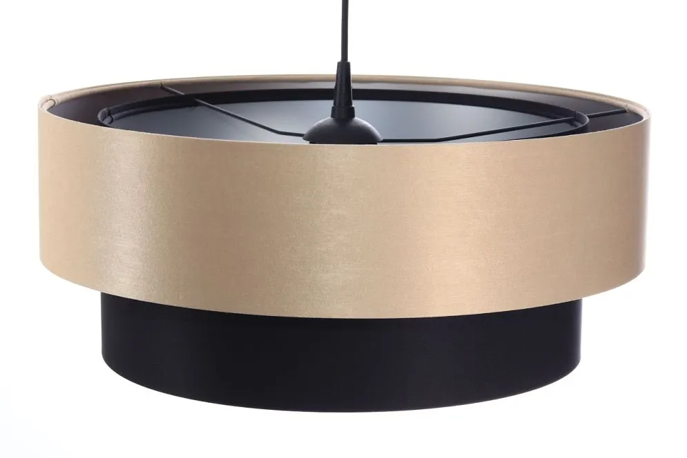 Lampa wisząca DOUBLE 50 czarna/kremowa nowoczesna na 1 żarówkę | MIRAT. w stylu  kolekcja