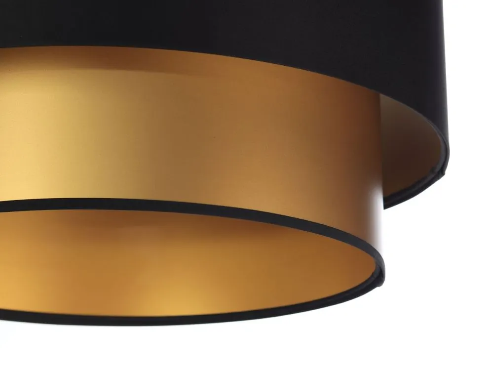 Lampa wisząca DOUBLE BLACK 60 złota/czarna nad stół ręcznie robiona | MIRAT. w stylu kolekcja