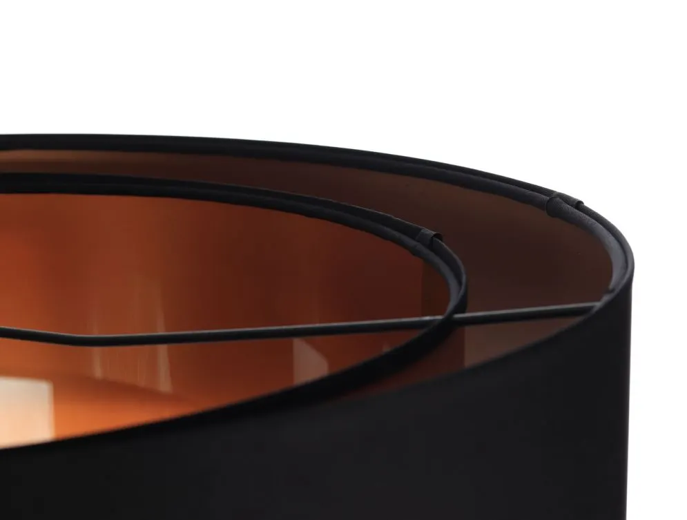 Lampa wisząca DOUBLE BLACK 50 miedziana/czarna nad stół | MIRAT. w stylu kolekcja