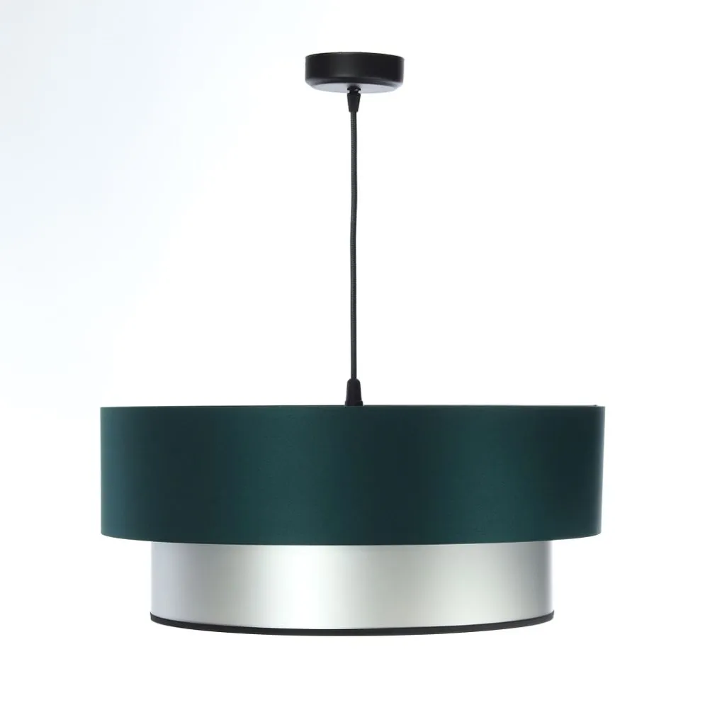 Lampa wisząca DOUBLE GREEN 40 zielona/srebrna polskiej produkcji | MIRAT. w stylu  kolekcja