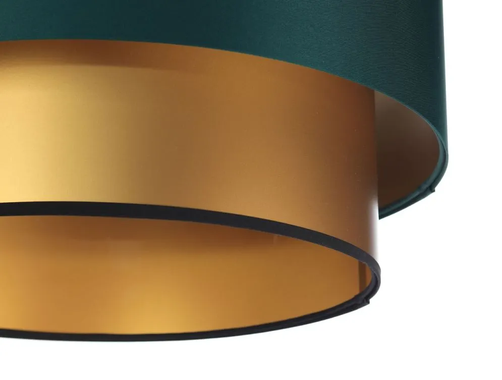 Lampa wisząca DOUBLE GREEN 60 zielona/złota nad stół | MIRAT. w stylu  kolekcja